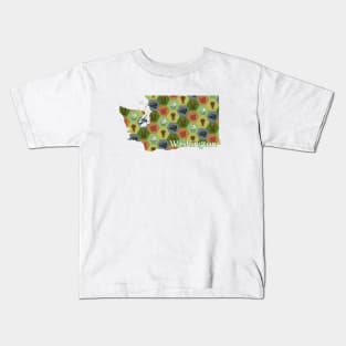 Washington State Board Game Map Kids T-Shirt